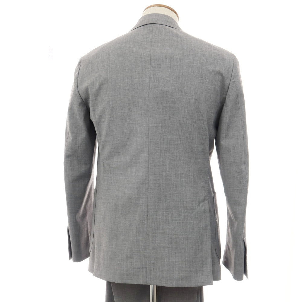 【新品】ラルディーニ LARDINI ストレッチ ポリエステルウール 3つボタンスーツ セットアップ グレー【サイズ46 7REG】【 状態ランクN 】【 メンズ 】