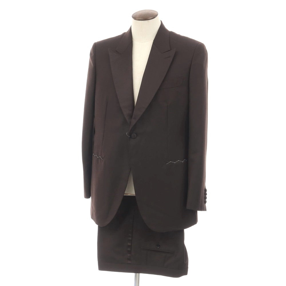 【中古】【未使用】ブリオーニ Brioni ウールモヘヤ タキシード フォーマルスーツ ダークブラウン【サイズ54 R】【 状態ランクS 】【 メンズ 】