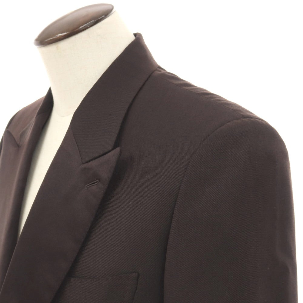 【中古】【未使用】ブリオーニ Brioni ウールモヘヤ タキシード フォーマルスーツ ダークブラウン【サイズ54 R】【 状態ランクS 】【 メンズ 】