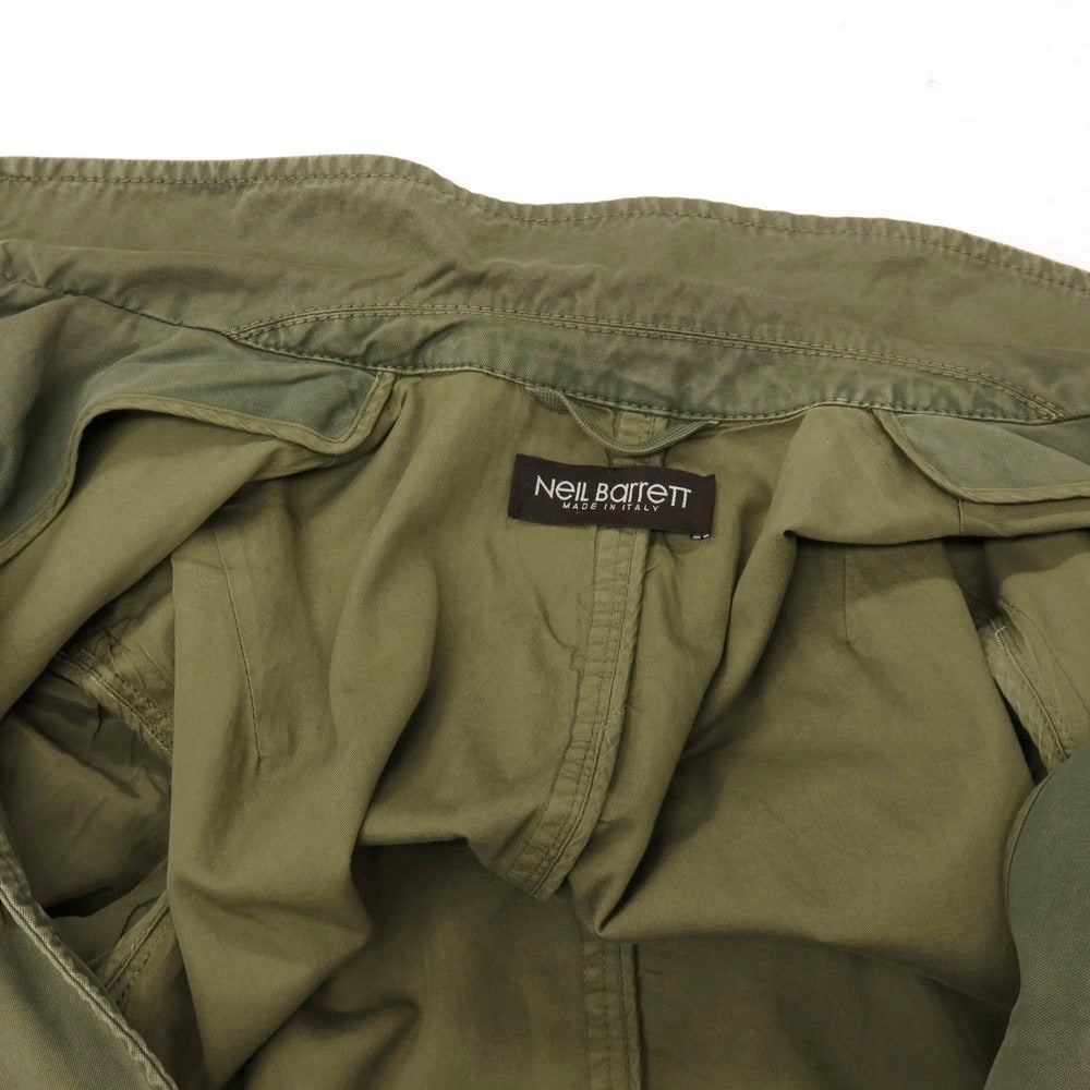 【中古】ニールバレット NEIL BARRETT コットン ミリタリーコート オリーブ【サイズM】【 状態ランクD 】【 メンズ 】