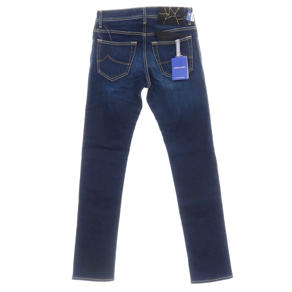 【中古】【未使用】ヤコブコーエン JACOB COHEN NICK ストレッチ コットンカシミヤ デニムパンツ ジーンズ ネイビー【サイズ28】【 状態ランクS 】【 メンズ 】