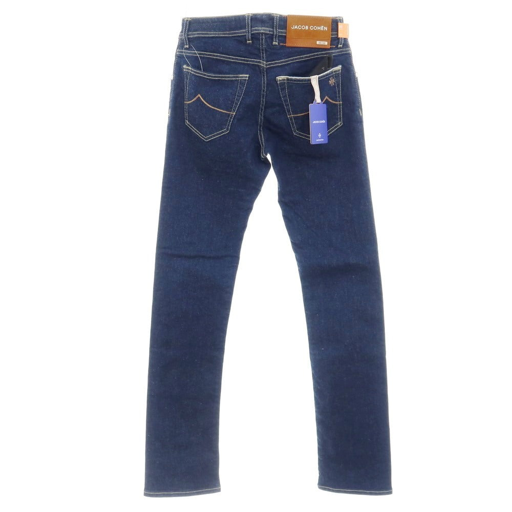 【中古】【未使用】ヤコブコーエン JACOB COHEN NICK LTD ストレッチ コットンエラストマルチエステル デニムパンツ ジーンズ ネイビー【サイズ28】【 状態ランクS 】【 メンズ 】