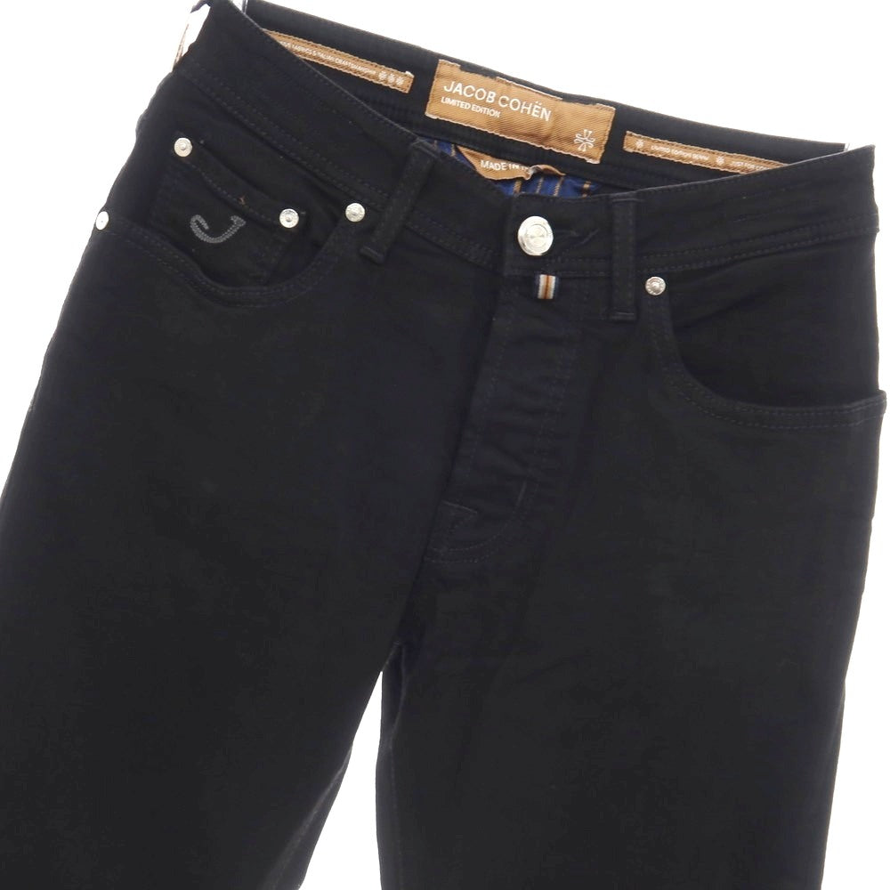 【中古】【未使用】ヤコブコーエン JACOB COHEN BARD LTD ストレッチ コットンモダールエラストマルチエステル デニムパンツ ブラック【サイズ28】【 状態ランクS 】【 メンズ 】