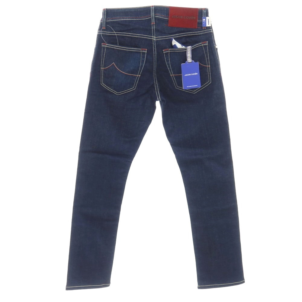 【中古】【未使用】ヤコブコーエン JACOB COHEN NICK ストレッチ コットンエラストマルチエステル デニムパンツ ジーンズ ネイビー【サイズ28】【 状態ランクS 】【 メンズ 】