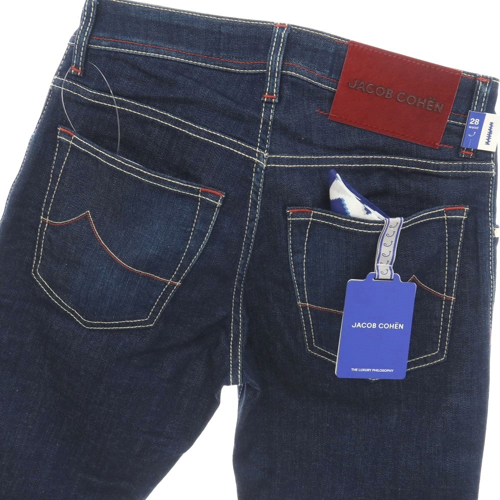 【中古】【未使用】ヤコブコーエン JACOB COHEN NICK ストレッチ コットンエラストマルチエステル デニムパンツ ジーンズ ネイビー【サイズ28】【 状態ランクS 】【 メンズ 】