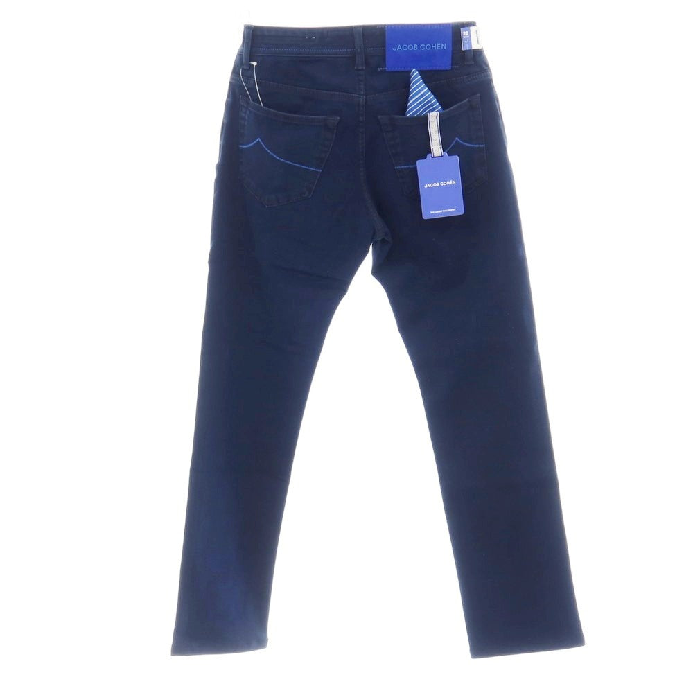 【中古】【未使用】ヤコブコーエン JACOB COHEN BARD ストレッチ コットンモダールポリエステル デニムパンツ ネイビー【サイズ28】【 状態ランクS 】【 メンズ 】
