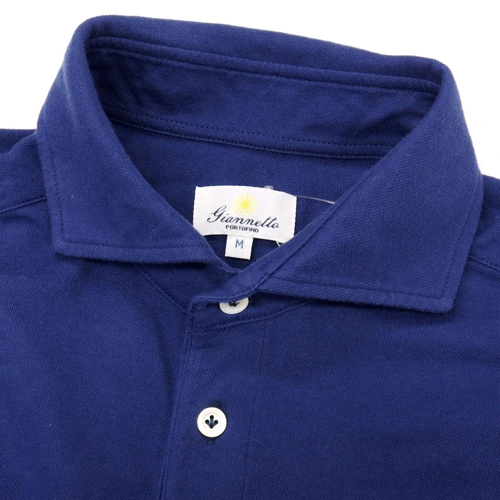 【中古】ジャンネット giannetto コットンポリウレタン 半袖ポロシャツ ロイヤルブルー【サイズM】【 状態ランクB 】【 メンズ 】