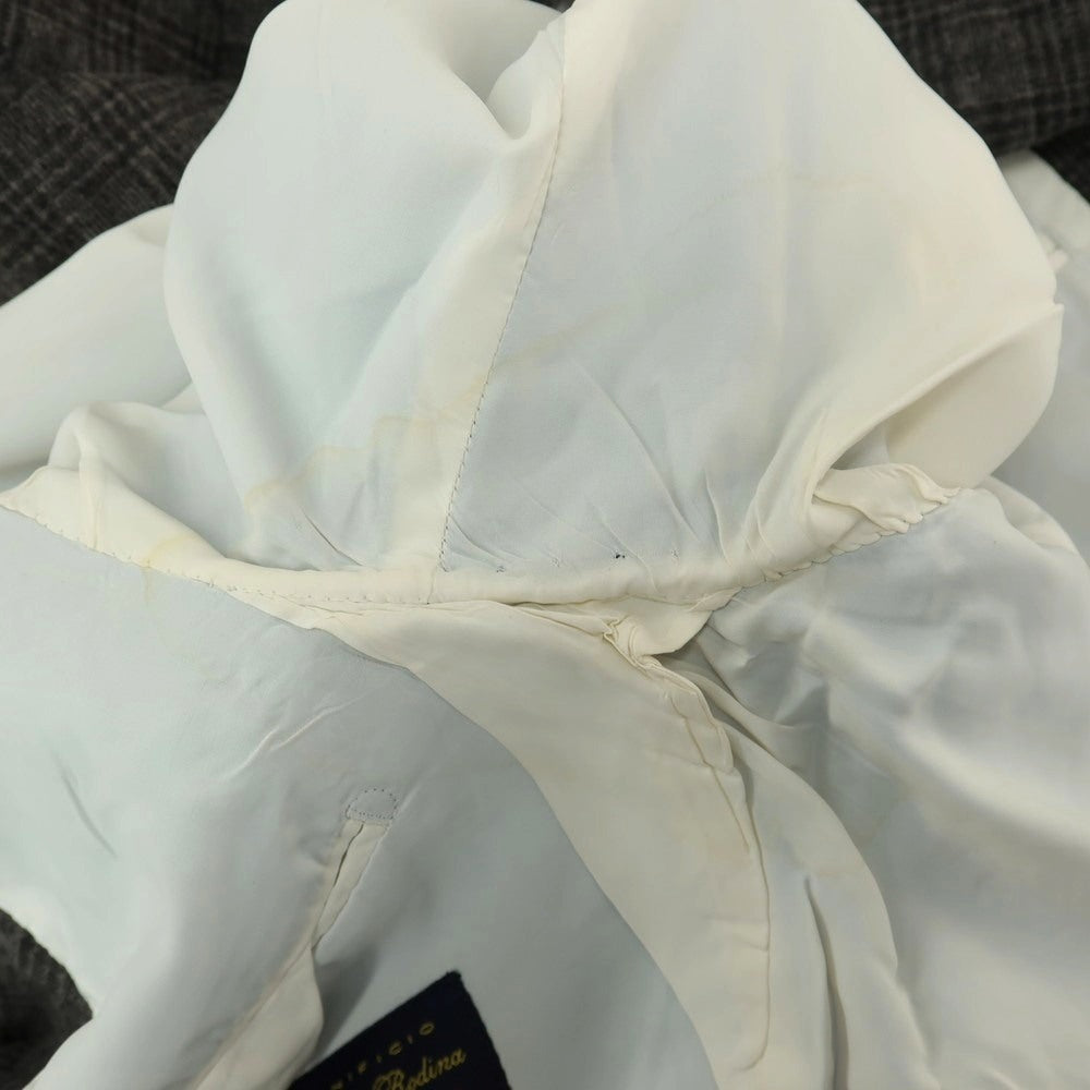 【中古】リングヂャケット RING JACKET BARNEYS NEW YORK別注 ウールナイロン チェック 3B テーラードジャケット グレー【サイズ50】【 状態ランクC 】【 メンズ 】