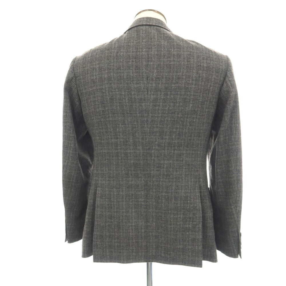 【中古】リングヂャケット RING JACKET BARNEYS NEW YORK別注 ウールナイロン チェック 3B テーラードジャケット グレー【サイズ50】【 状態ランクC 】【 メンズ 】