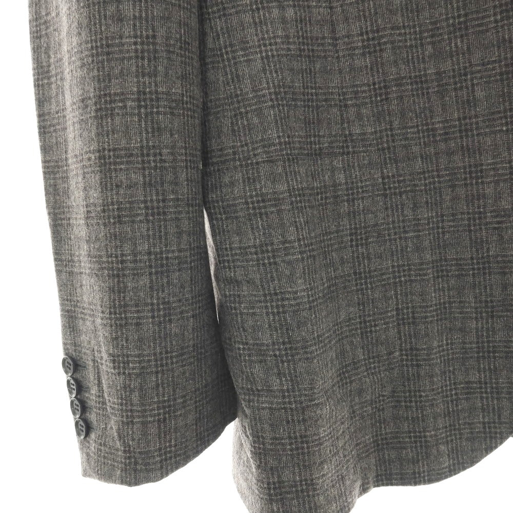 【中古】リングヂャケット RING JACKET BARNEYS NEW YORK別注 ウールナイロン チェック 3B テーラードジャケット グレー【サイズ50】【 状態ランクC 】【 メンズ 】
