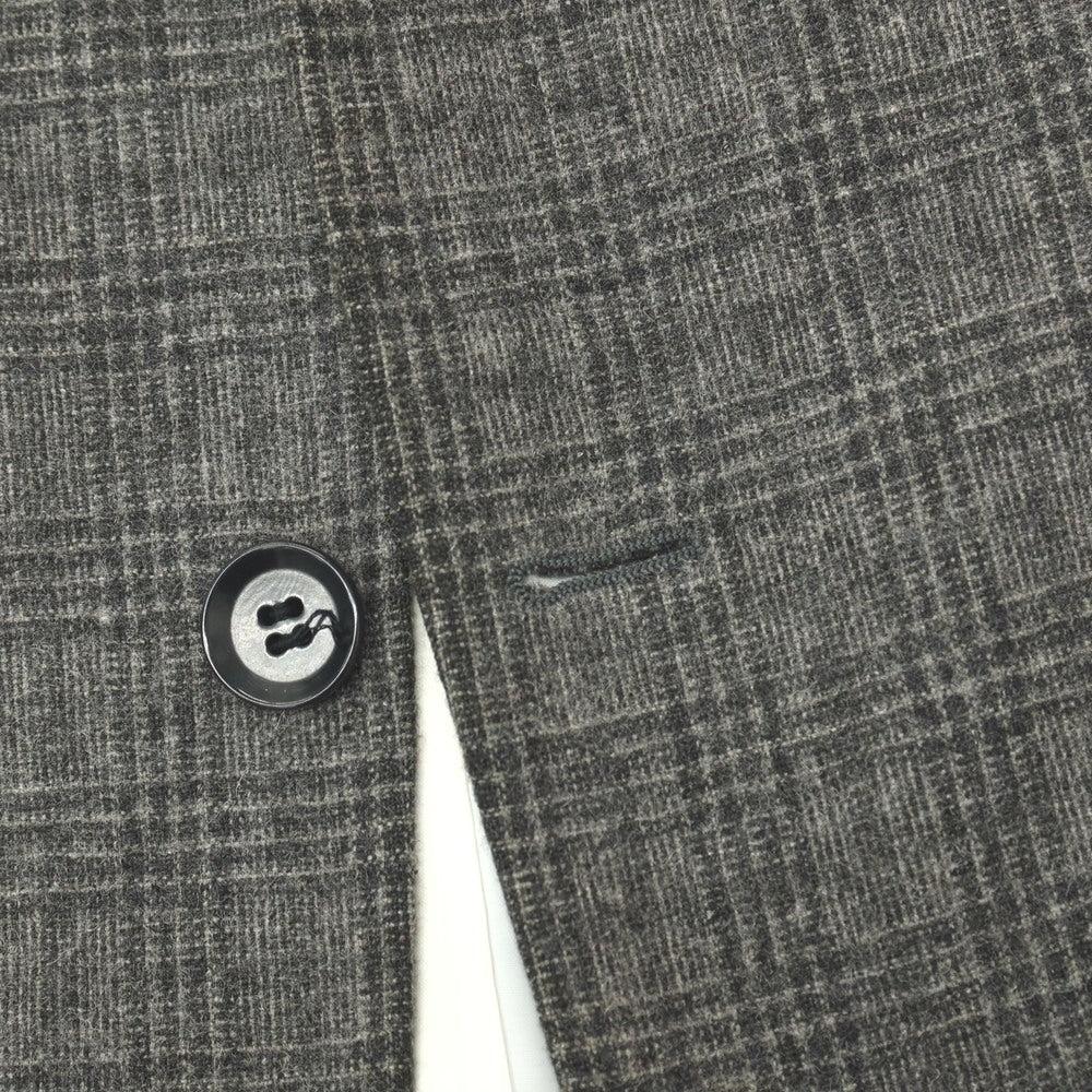 【中古】リングヂャケット RING JACKET BARNEYS NEW YORK別注 ウールナイロン チェック 3B テーラードジャケット グレー【サイズ50】【 状態ランクC 】【 メンズ 】