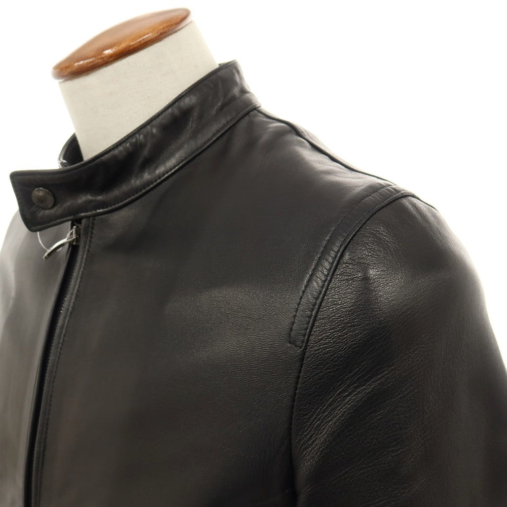 【中古】エンメティ EMMETI JURI LUX ラムスキン レザー シングル ライダースジャケット ブラック【サイズ48】【 状態ランクB 】【 メンズ 】