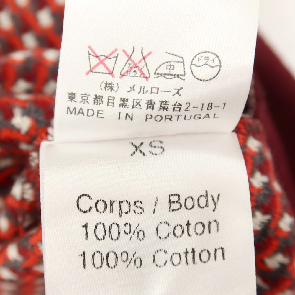 【中古】エディションズ エムアール EDITIONS M.R コットン ボーダー クルーネック 長袖Tシャツ レッドxボルドー【サイズXS】【 状態ランクB 】【 メンズ 】