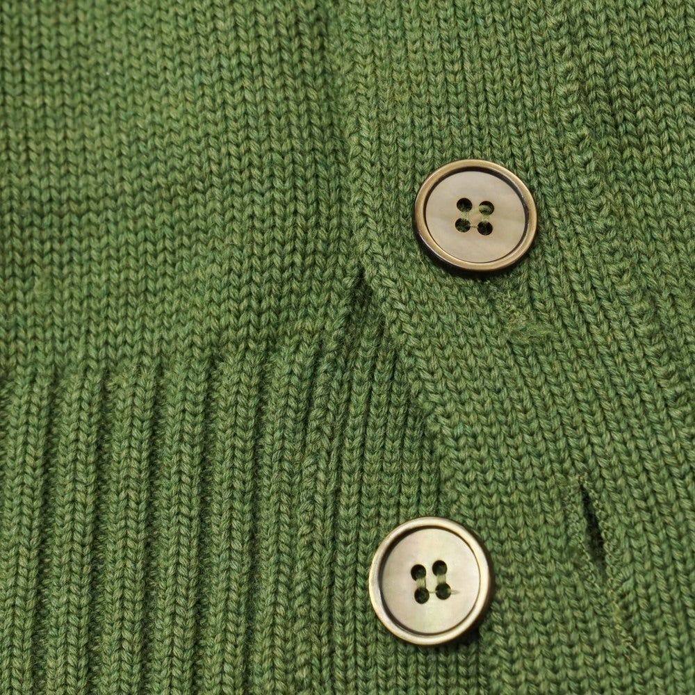 【中古】ザノーネ ZANONE ミドルゲージ ウール スタンドカラー カーディガン モスグリーン【サイズ46】【 状態ランクB 】【 メンズ 】