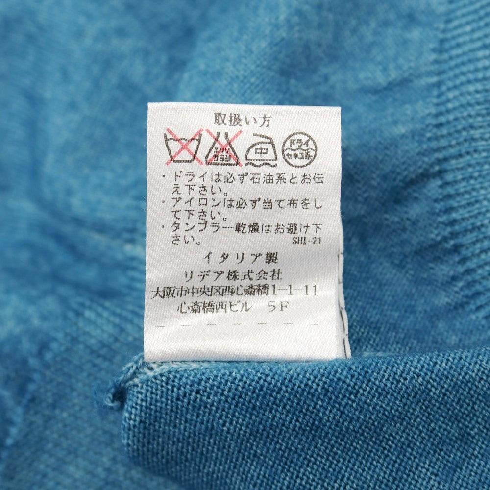 【中古】クルチアーニ CRUCIANI ウール カーディガン ターコイズブルー【サイズ46】【 状態ランクC 】【 メンズ 】