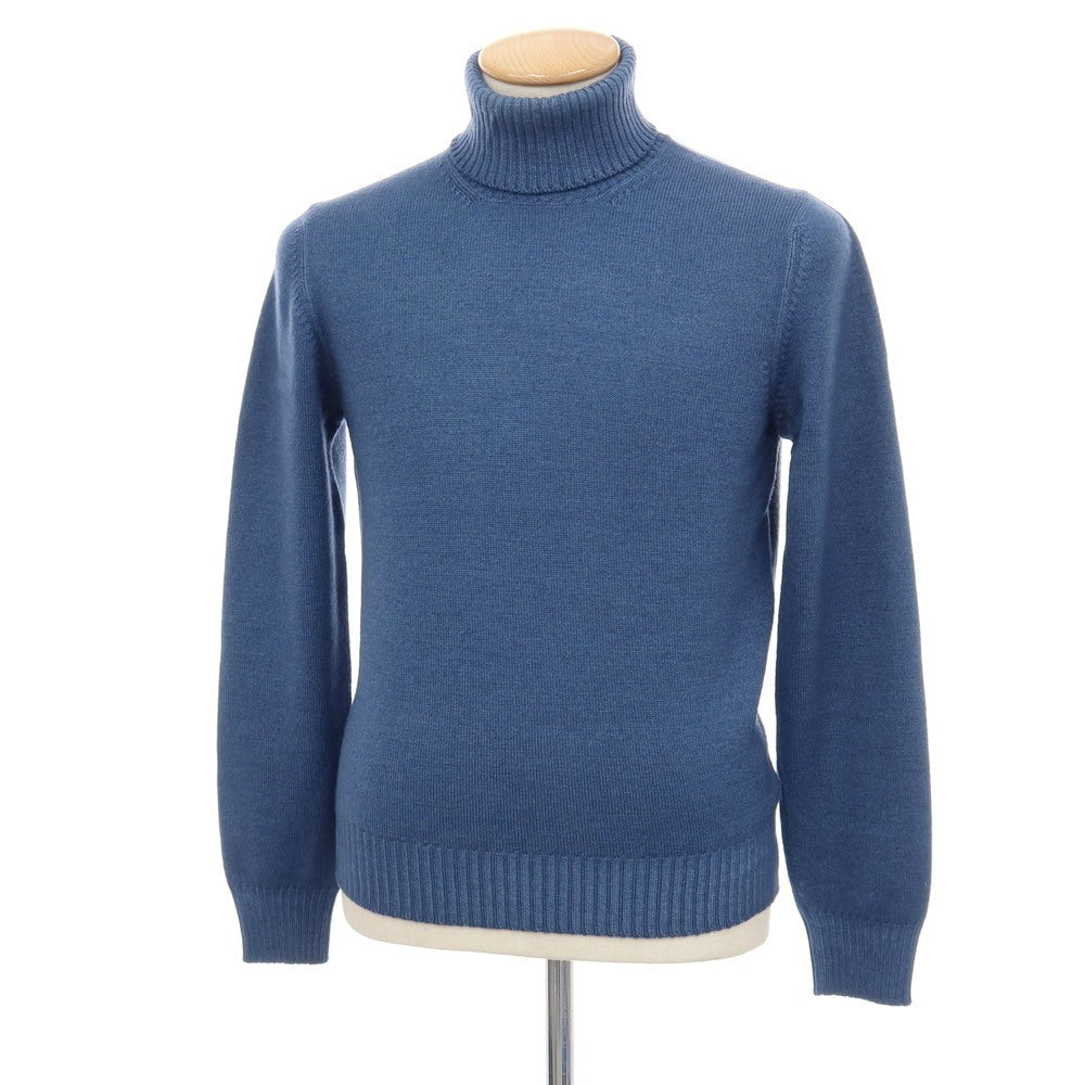 【中古】グランサッソ GRAN SASSO Vintage ウール タートルネック プルオーバーニット ダルブルー【サイズ44】【 状態ランクC 】【 メンズ 】