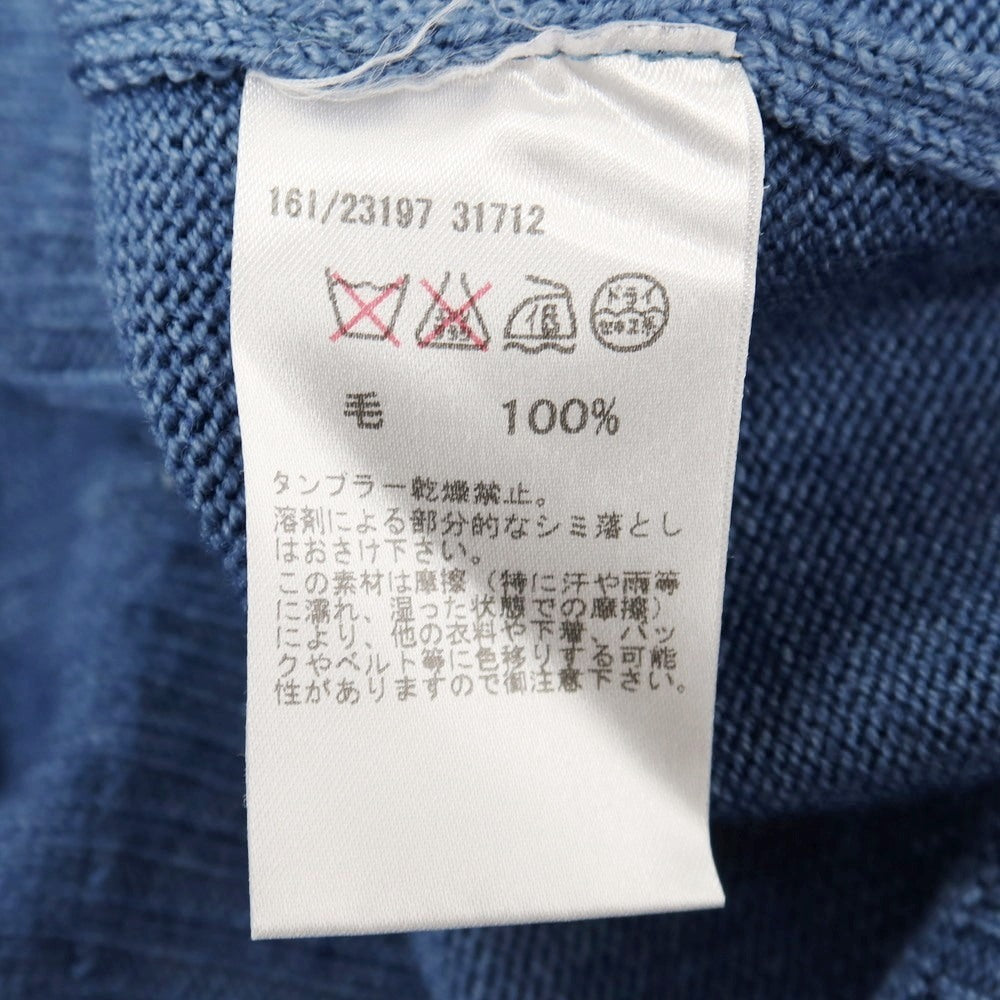 【中古】グランサッソ GRAN SASSO Vintage ウール タートルネック プルオーバーニット ダルブルー【サイズ44】【 状態ランクC 】【 メンズ 】