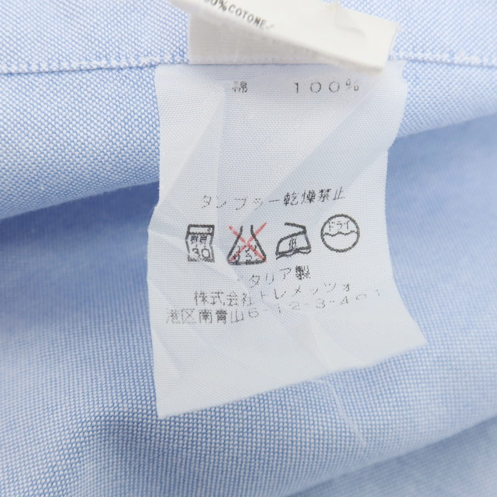【中古】バグッタ Bagutta コットン レギュラーカラー カジュアルシャツ ライトブルーxホワイト【サイズS】【 状態ランクB 】【 メンズ 】