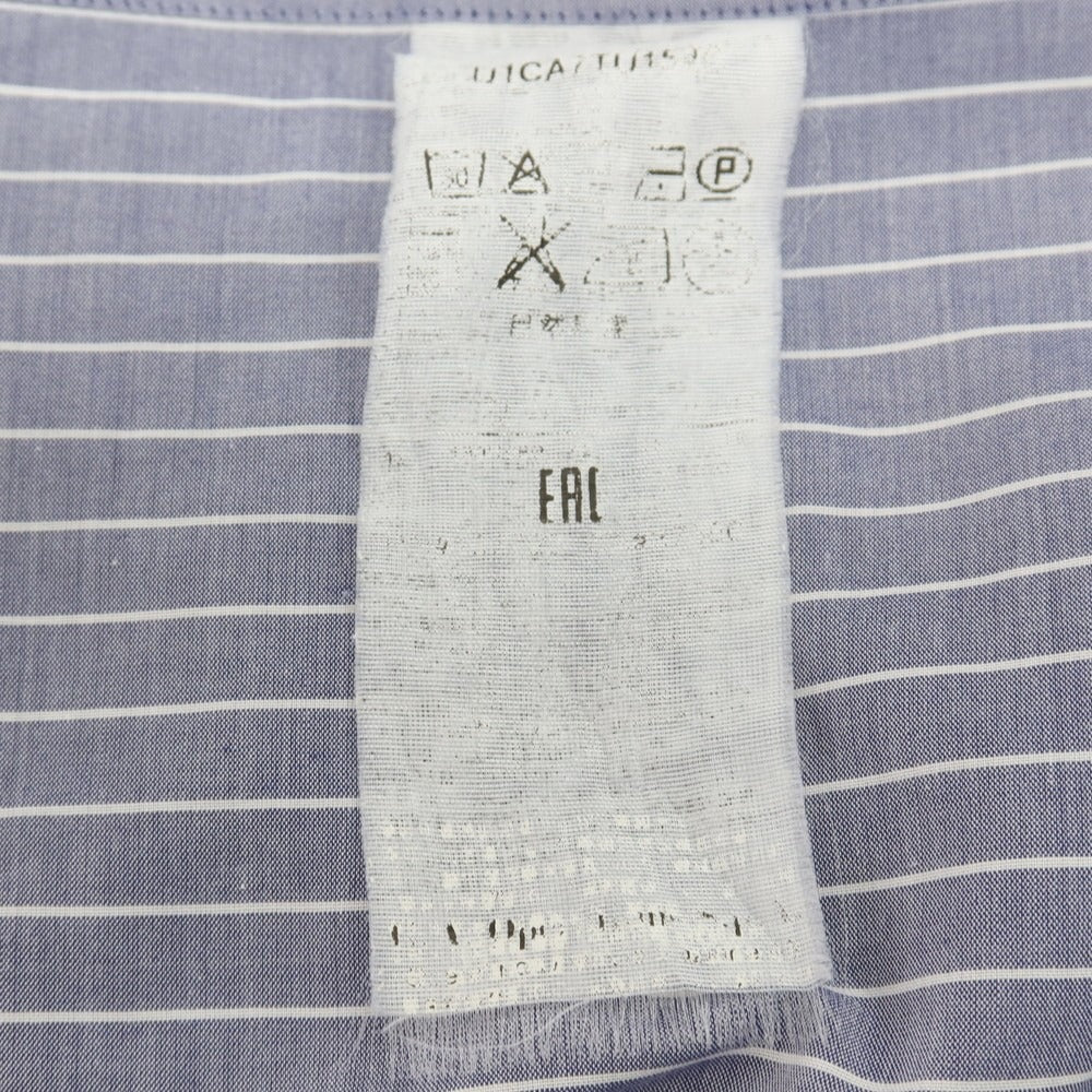 【中古】エンポリオ アルマーニ EMPORIO ARMANI ストライプ レギュラーカラー カジュアルシャツ ライトネイビーxホワイト【サイズ42】【 状態ランクB 】【 メンズ 】