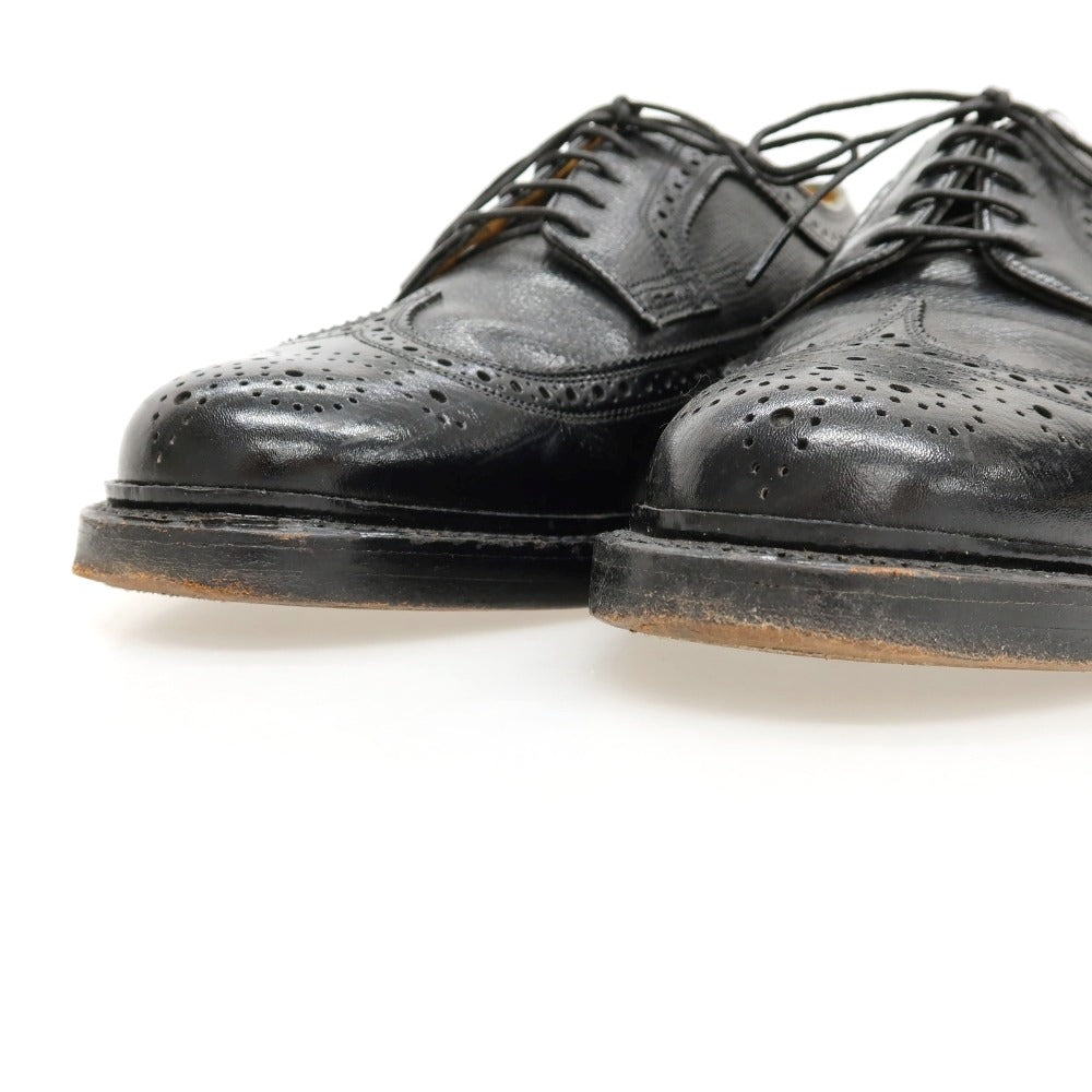 【中古】フローシャイム FLORSHEIM 80’s Kenmoor インペリアル 型押しレザー ドレスシューズ ブラック【サイズ6 1/2 EEE】【 状態ランクB 】【 メンズ 】