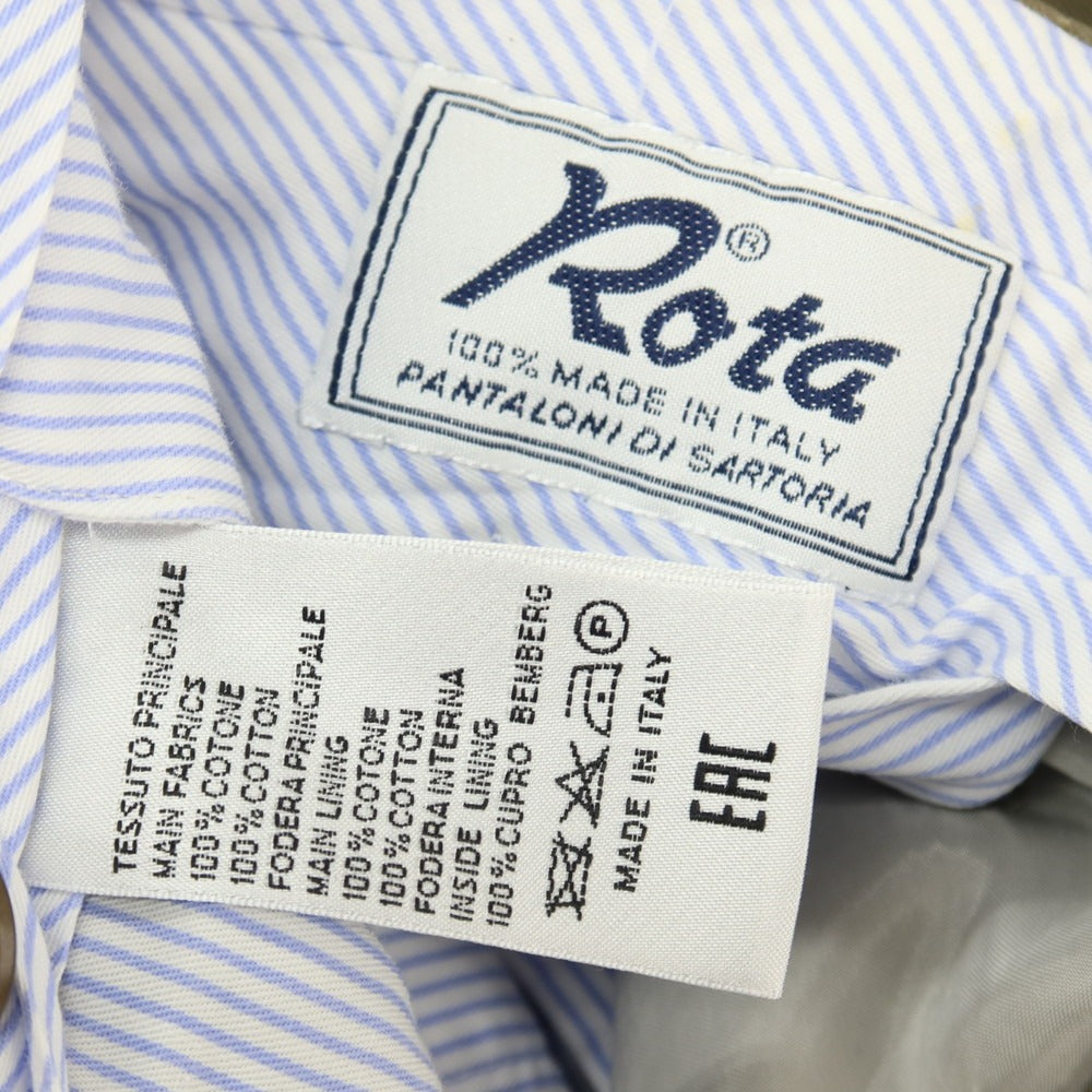 【中古】ロータ ROTA コットン カジュアルスラックスパンツ オリーブ【サイズ48】【 状態ランクC 】【 メンズ 】