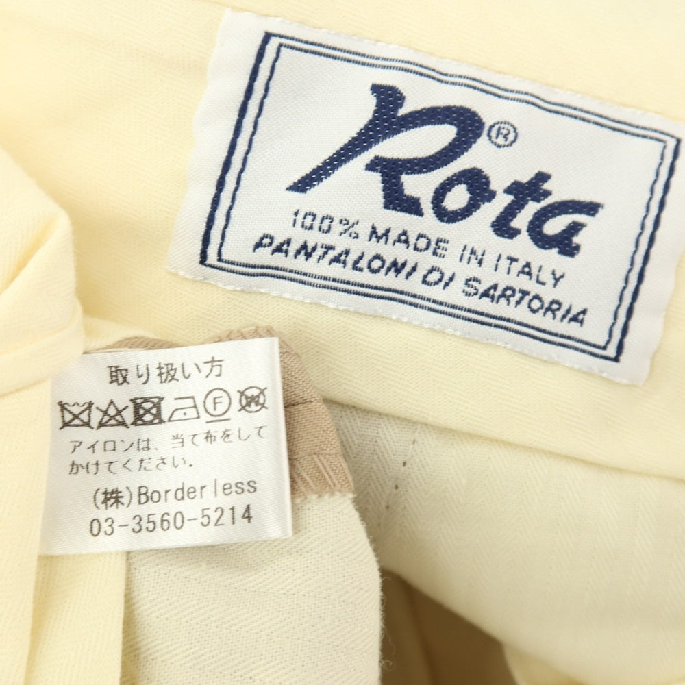 【中古】ロータ ROTA ウール ドレススラックスパンツ ベージュ【サイズ48】【 状態ランクA 】【 メンズ 】