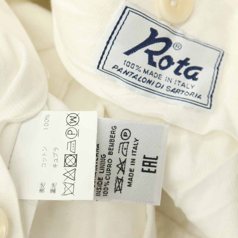 【中古】ロータ ROTA コットン カジュアルスラックスパンツ ホワイト【サイズ48】【 状態ランクC 】【 メンズ 】