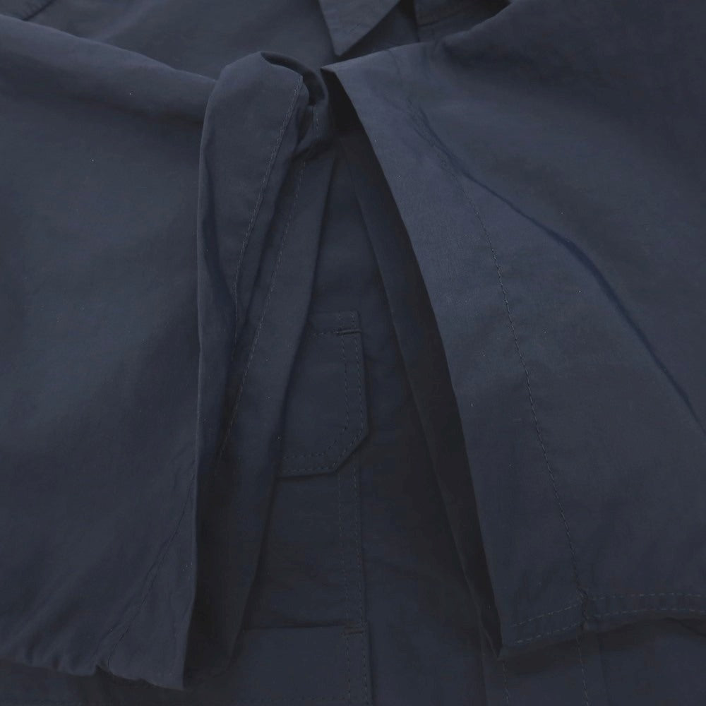 【中古】コムデギャルソンオム COMME des GARCONS HOMME 2025年春夏 ナイロンタッサー 半袖シャツ ネイビー【サイズS】【 状態ランクB 】【 メンズ 】