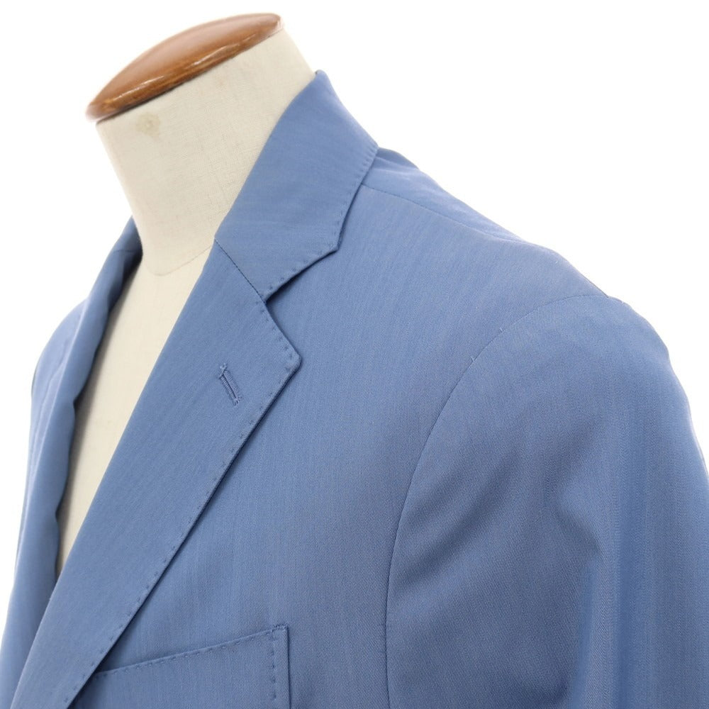 【新品】ドルモア DRUMOHR ストレッチ ポリエステルウール 3つボタンスーツ ブルー【サイズ48】【 状態ランクN 】【 メンズ 】