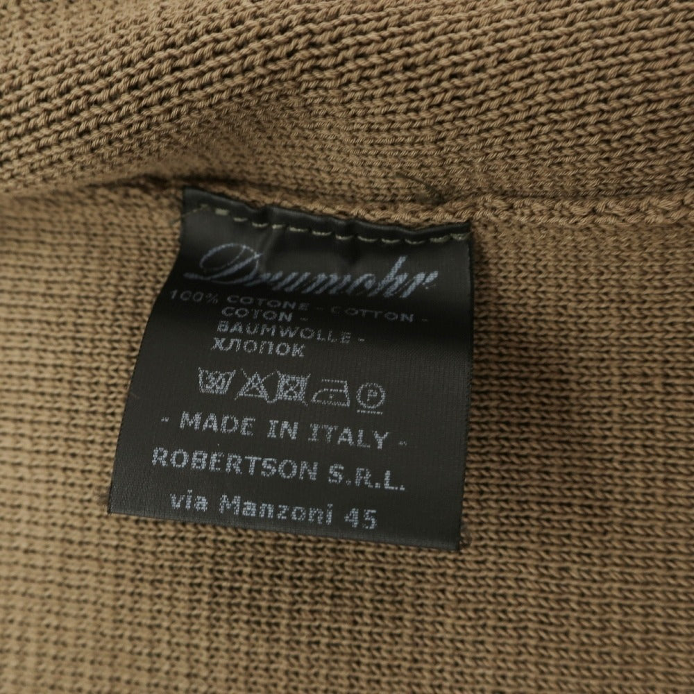 【新品】ドルモア DRUMOHR コットン ミラノリブ 2B ニットジャケット オリーブ【サイズ48】【 状態ランクN 】【 メンズ 】