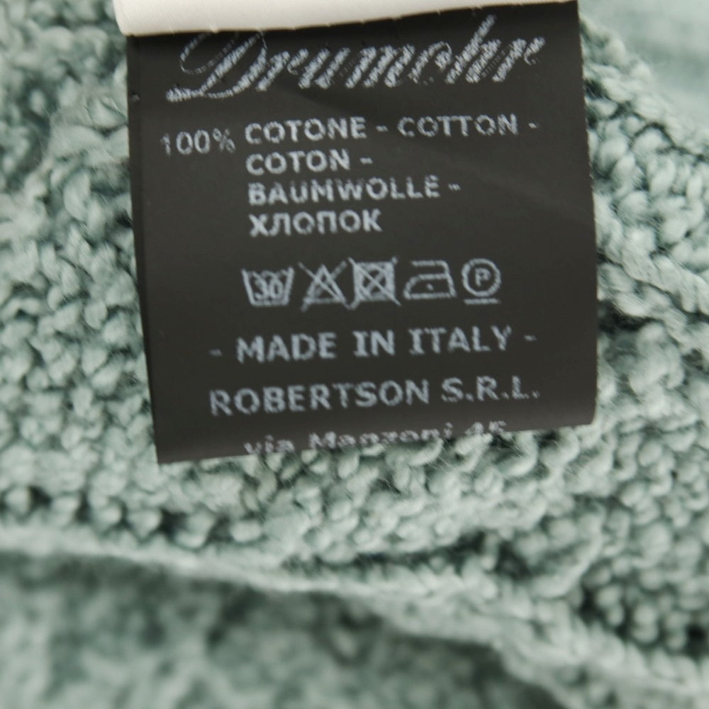 【新品】ドルモア DRUMOHR コットン ケーブル編み クルーネック プルオーバーニット アイスグリーン【サイズ50】【 状態ランクN 】【 メンズ 】