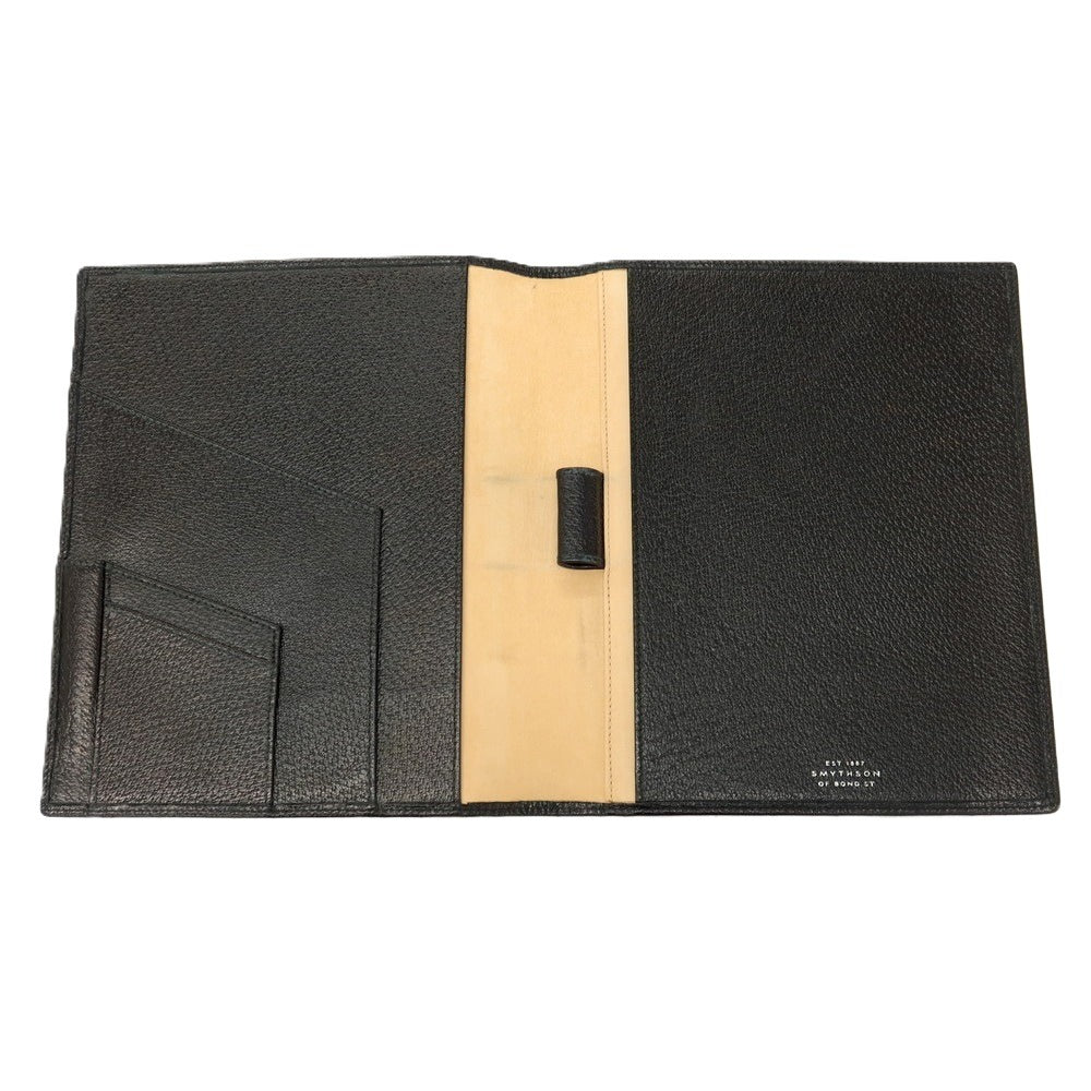 【中古】スマイソン SMYTHSON レザー ノートホルダー ブラック【 状態ランクC 】【 メンズ 】