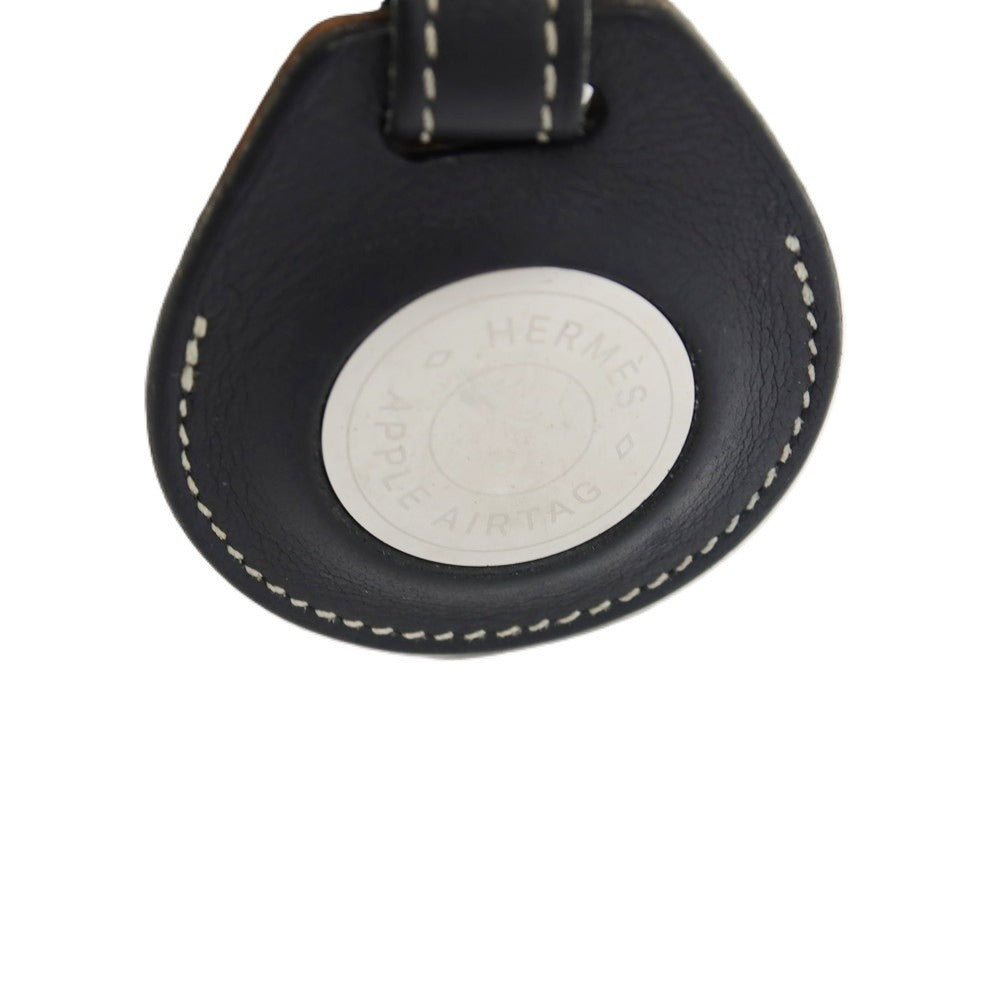 【中古】エルメス HERMES レザー Apple Air Tag エアタグ キーホルダー ブラック【 状態ランクC 】【 メンズ 】