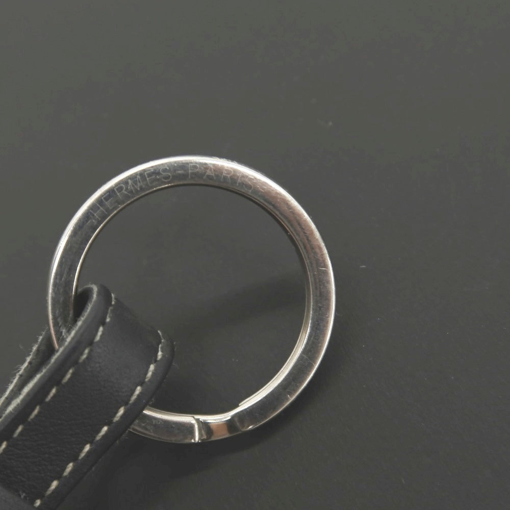 【中古】エルメス HERMES レザー Apple Air Tag エアタグ キーホルダー ブラック【 状態ランクC 】【 メンズ 】