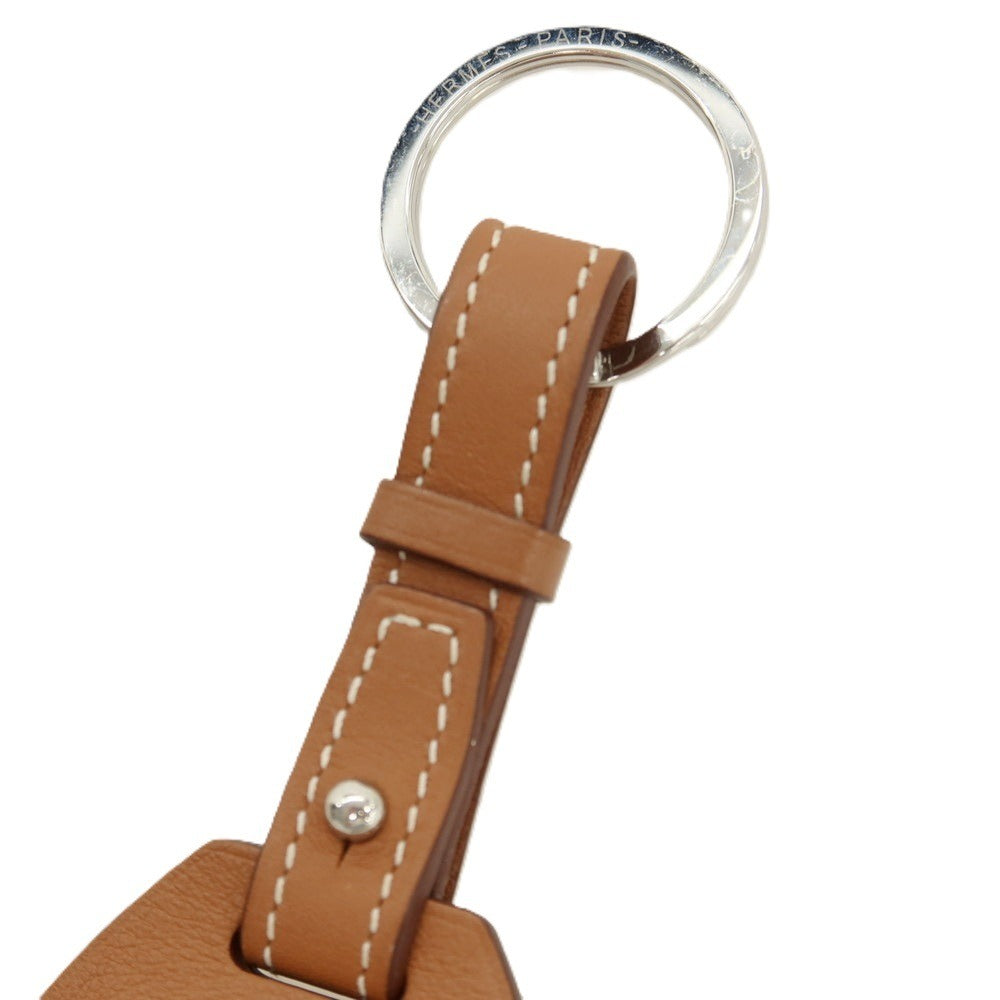 【中古】エルメス HERMES レザー ピクト・ヴォワチュール Apple Air Tag エアタグ キーホルダー ブラウン【 状態ランクB 】【 メンズ 】