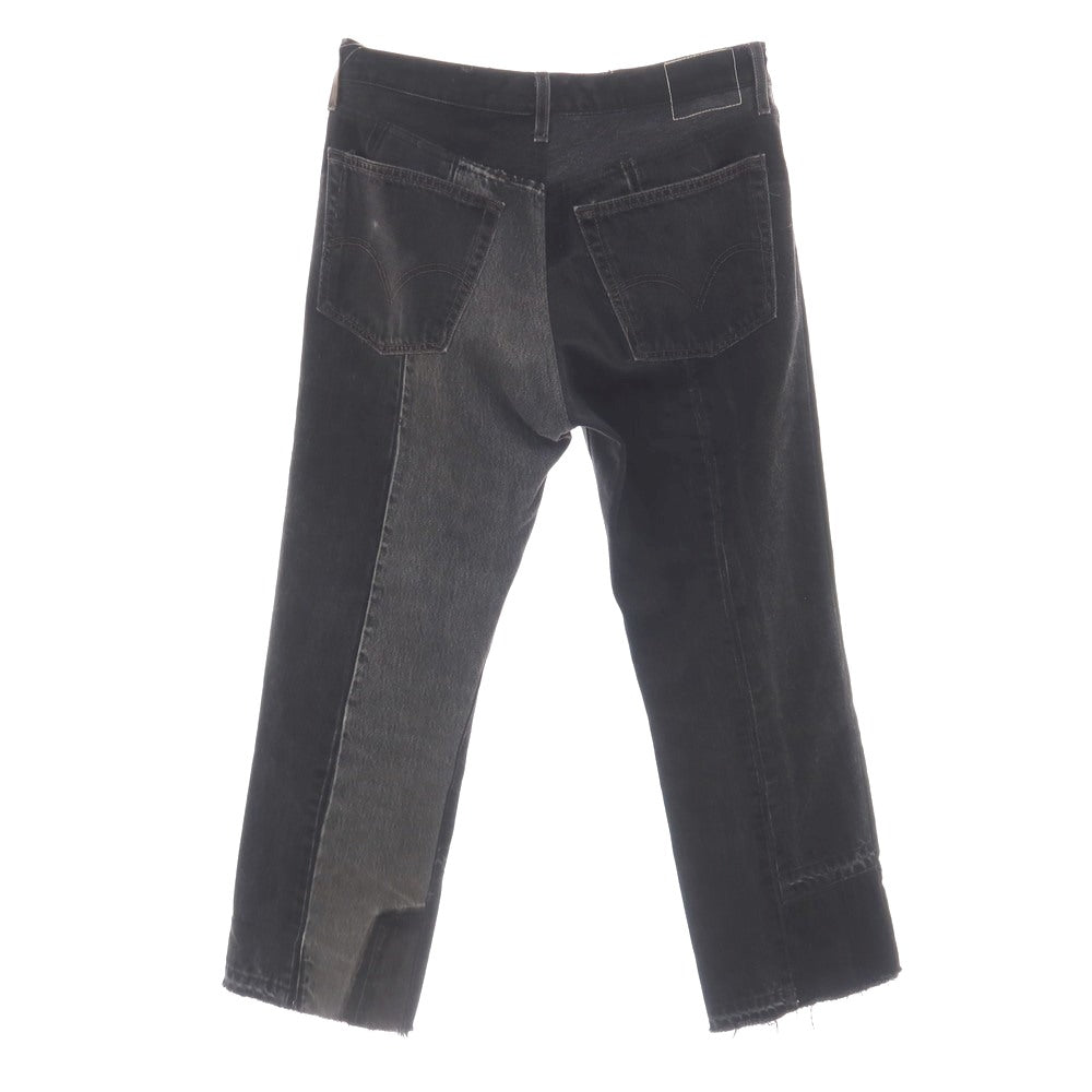【中古】ジョンリンクス jonnlynx faye別注 コットン 再構築 デニムパンツ ブラック【サイズ34】【 状態ランクB 】【 メンズ 】