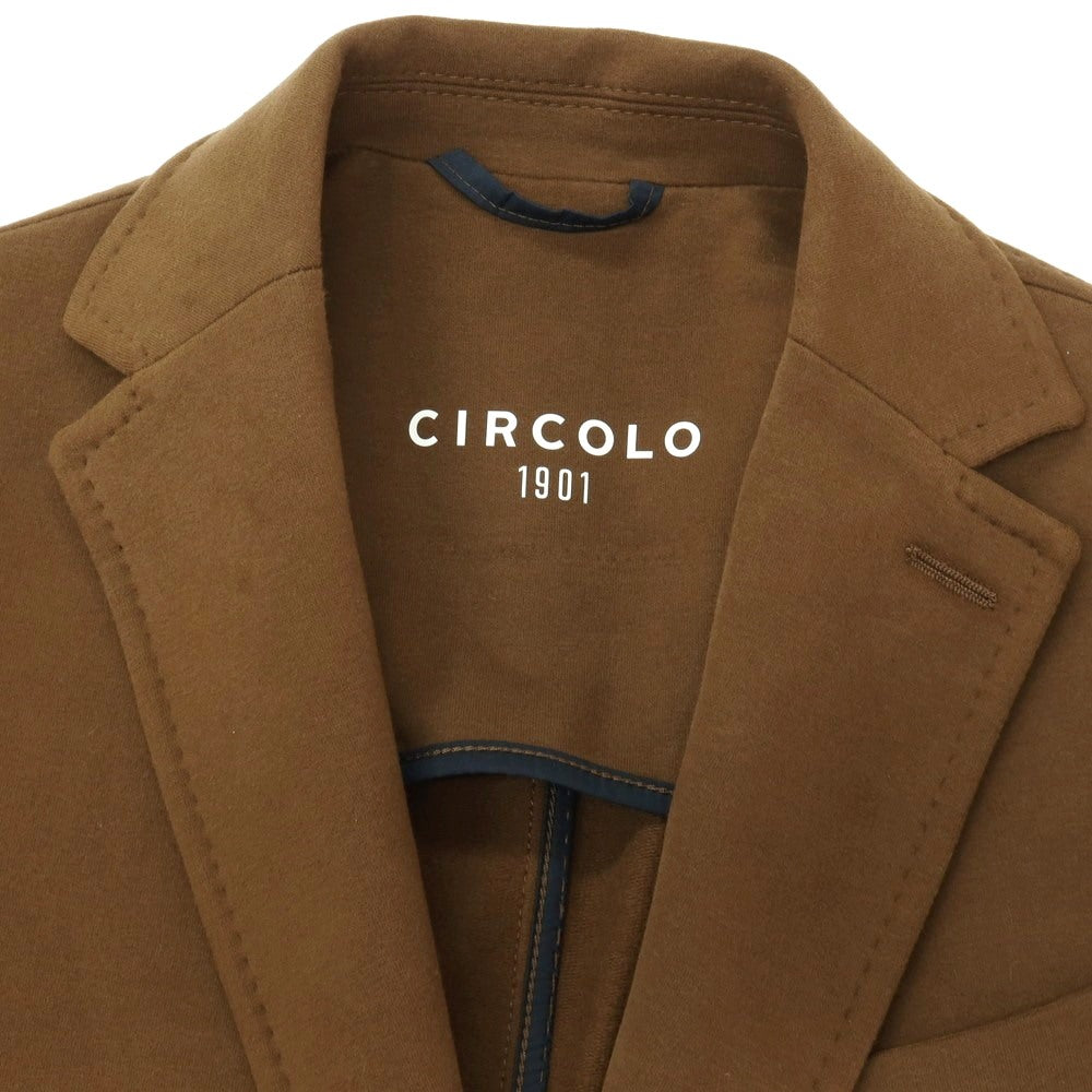 【中古】チルコロ1901 CIRCOLO 1901 コットン ジャージー 裏起毛 2B カジュアルジャケット ブラウン【サイズ50】【 状態ランクB 】【 メンズ 】