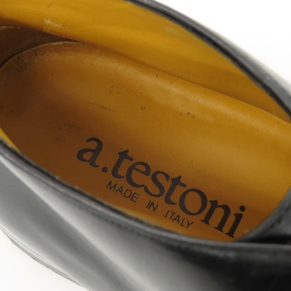 【中古】ア テストーニ a.testoni カーフ ブーツ ブラック【サイズ8 G】【 状態ランクA 】【 メンズ 】