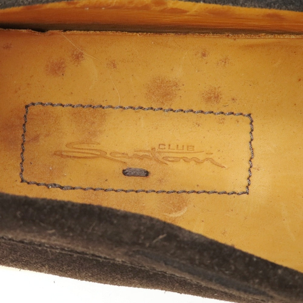 【中古】サントーニ Santoni スエード ローファー ダークブラウン【サイズ7 1/2】【 状態ランクB 】【 メンズ 】