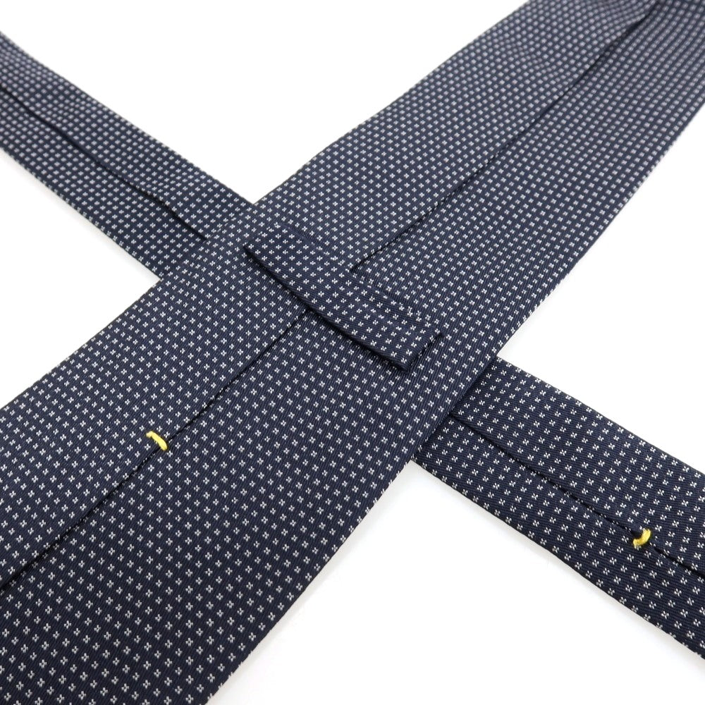 【中古】マリネッラ E.MARINELLA シルク 小紋柄ネクタイ ダークネイビー【 状態ランクB 】【 メンズ 】