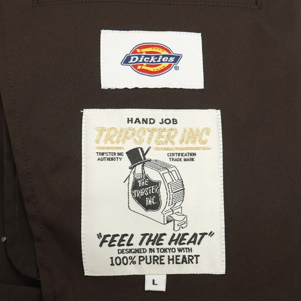 【中古】ディッキーズ Dickies × TRIPSTER ポリエステル 3つボタンスーツ セットアップ ブラウン【サイズL】【 状態ランクB 】【 メンズ 】