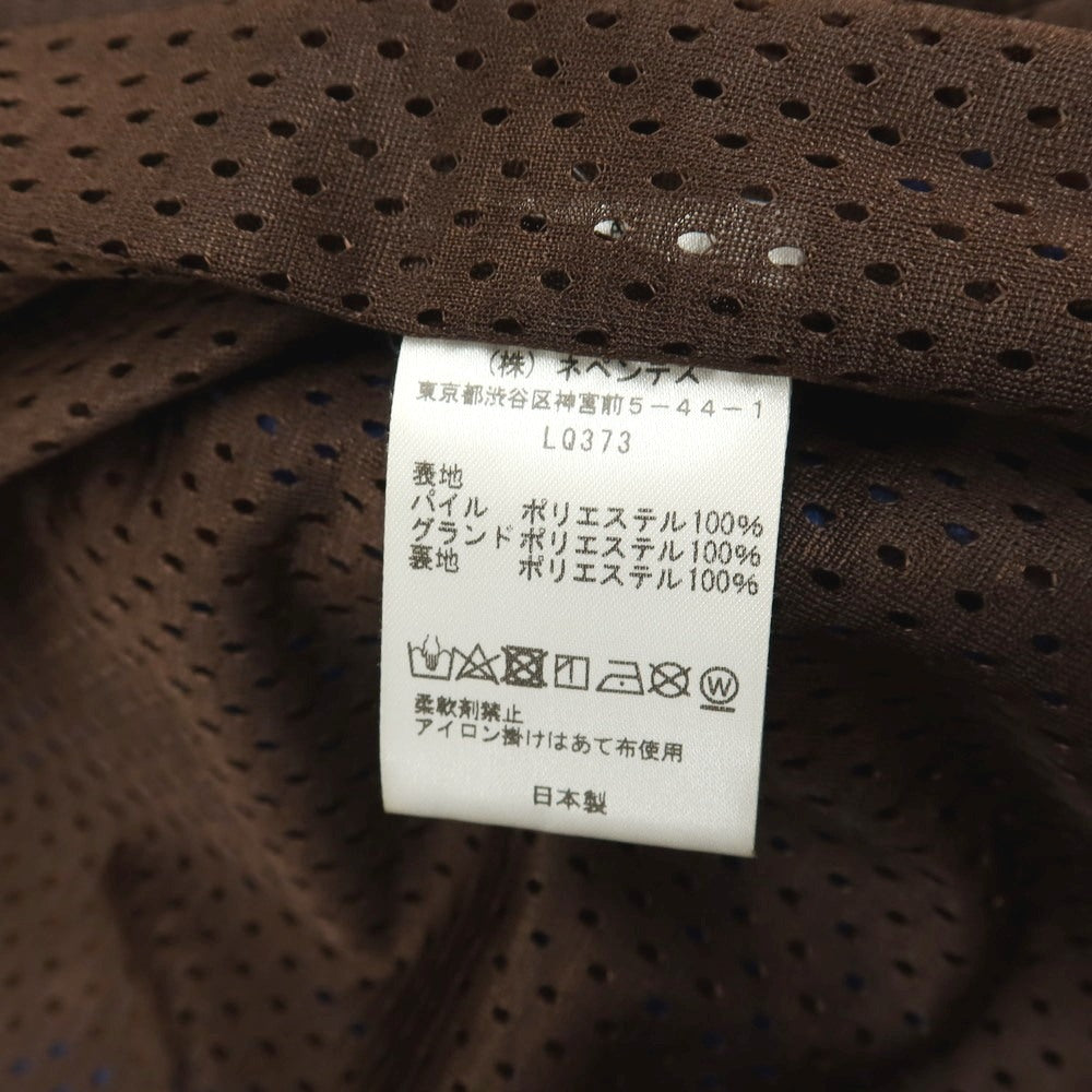 【中古】ニードルス Needles BEAMS別注 ポリエステル ボア フリースジャケット ブラウンxブルー【サイズL】【 状態ランクB 】【 メンズ 】