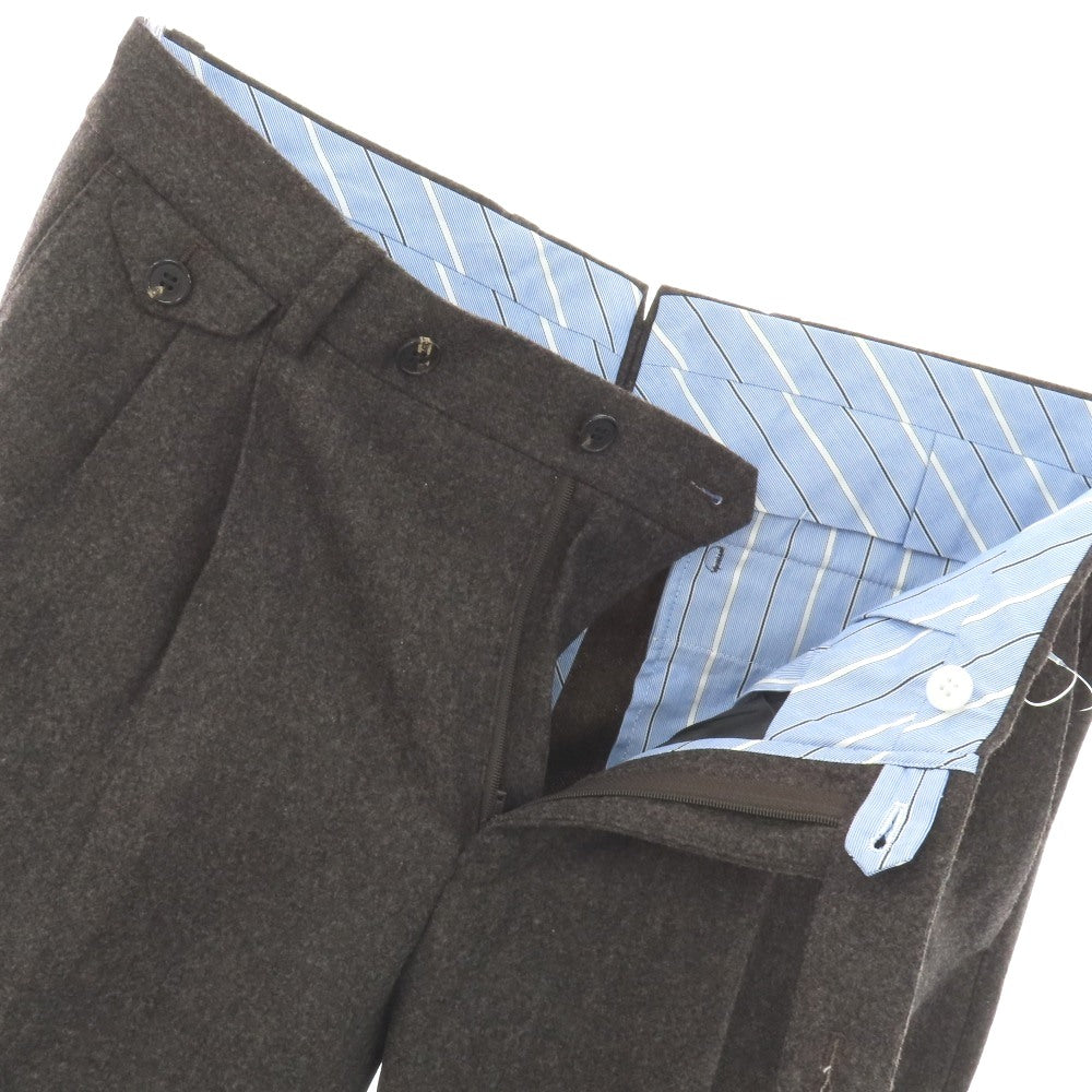 【中古】リネア パンタローニ Linea Pantaloni ウール ドレススラックスパンツ ブラウン【サイズ46】【 状態ランクA 】【 メンズ 】