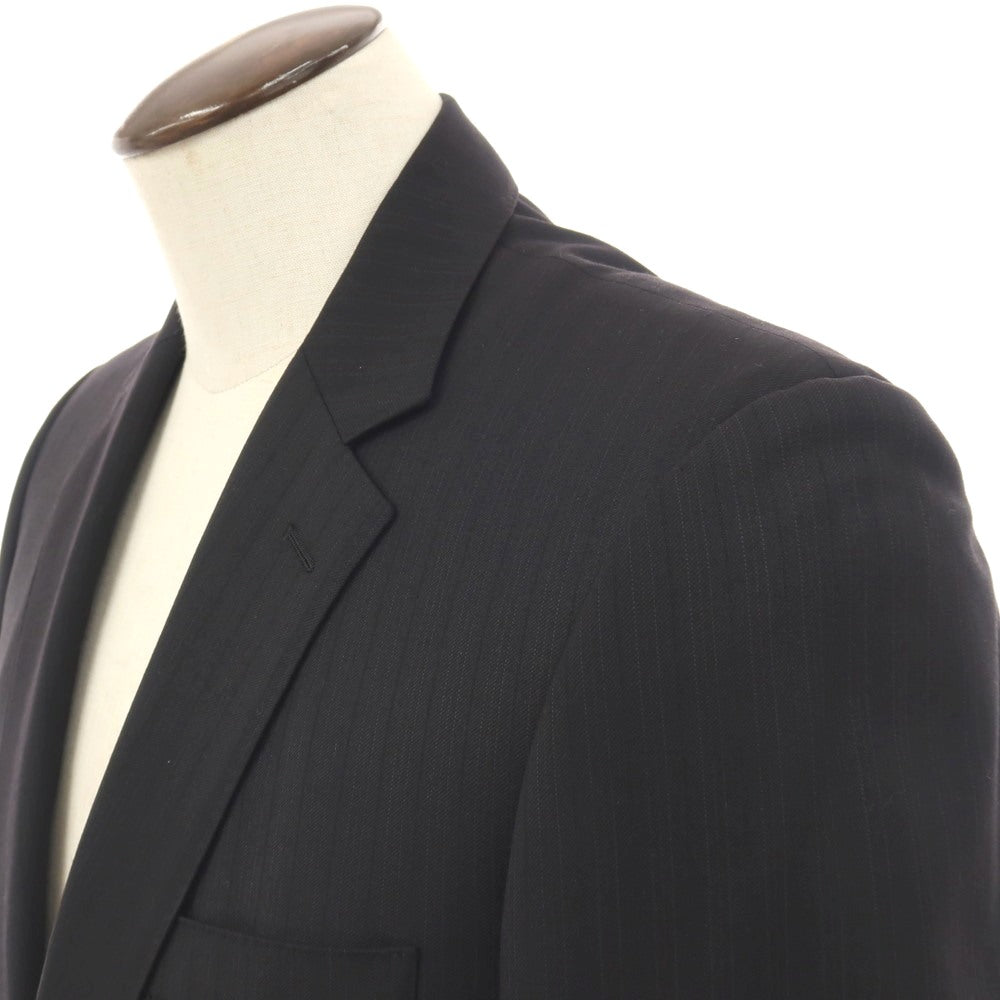 【中古】ダーバン D’URBAN ウール ストライプ 2つボタンスーツ ブラック【サイズ96AB5】【 状態ランクB 】【 メンズ 】