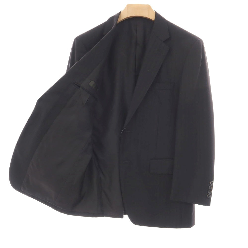 【中古】ダーバン D’URBAN ウール ストライプ 2つボタンスーツ ブラック【サイズ96AB5】【 状態ランクB 】【 メンズ 】