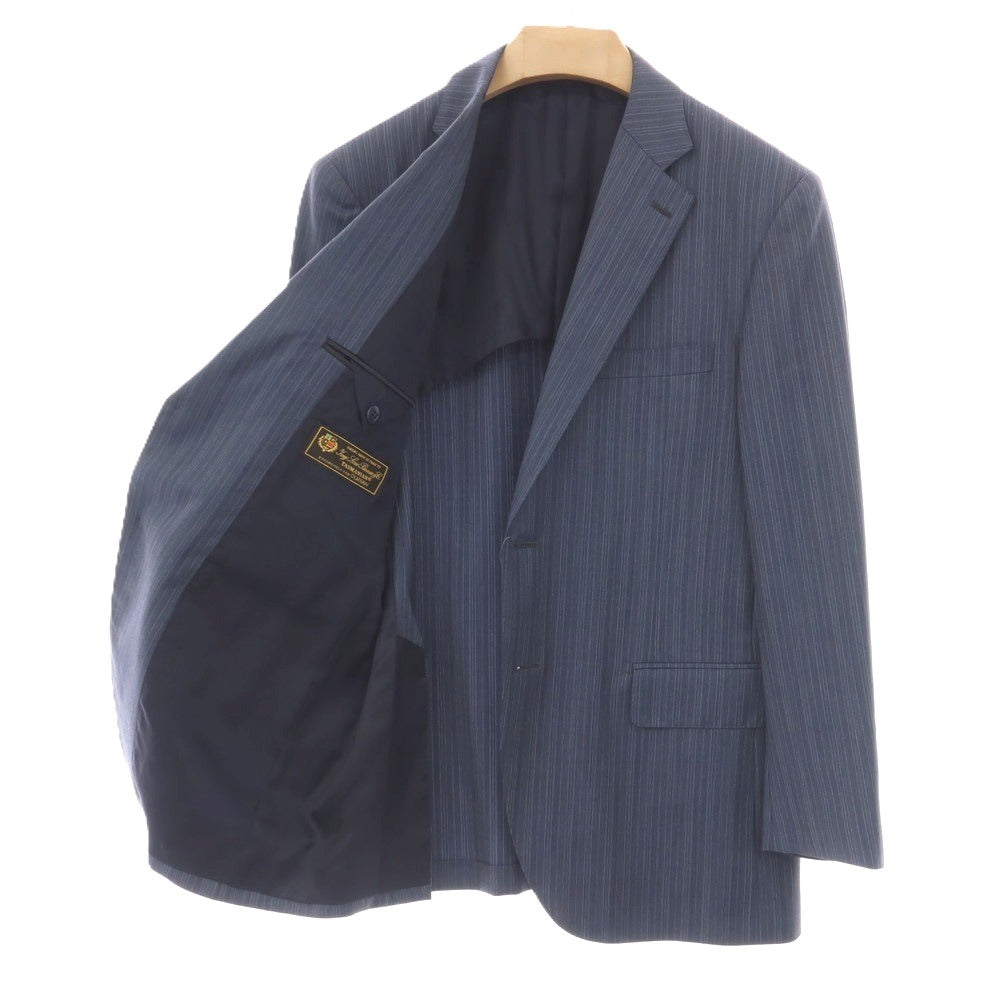 【中古】ダーバン D’URBAN ウール ストライプ 2つボタンスーツ ネイビー【サイズ96AB5】【 状態ランクC 】【 メンズ 】