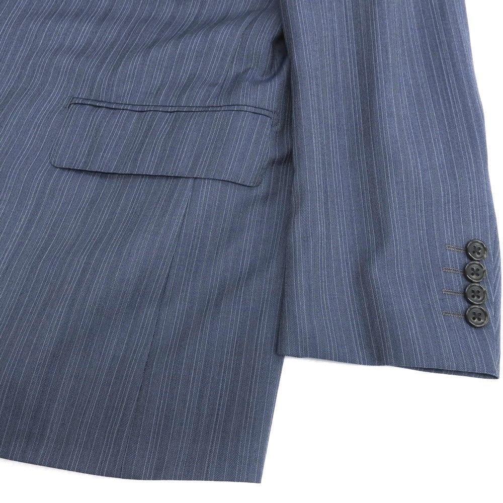 【中古】ダーバン D’URBAN ウール ストライプ 2つボタンスーツ ネイビー【サイズ96AB5】【 状態ランクC 】【 メンズ 】