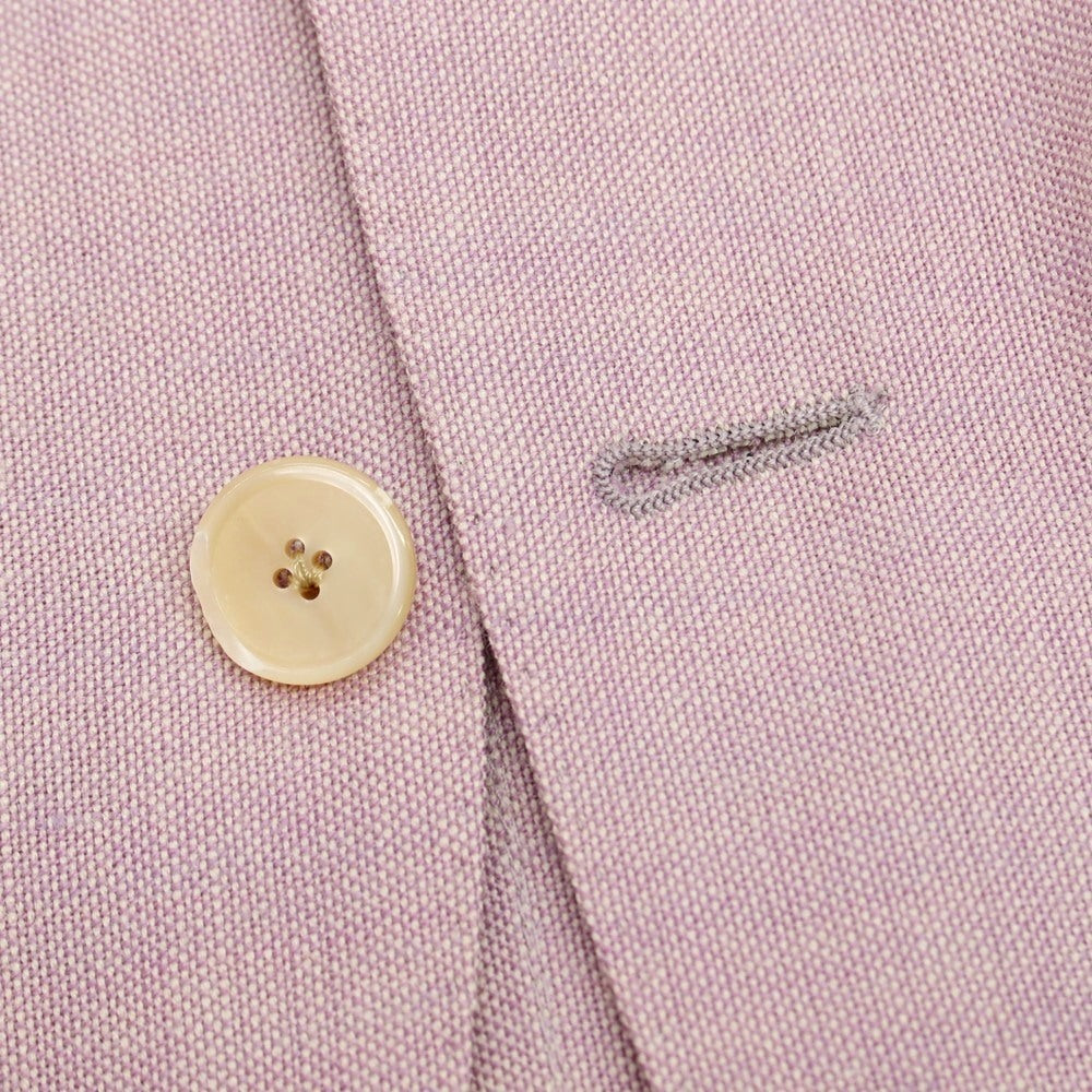 【中古】オンダータ Ondata ウールシルクリネン 2B テーラードジャケット ピンクラベンダーxホワイト【サイズD7-44】【 状態ランクC 】【 メンズ 】