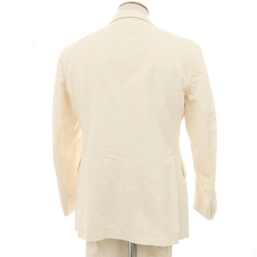 【中古】タリアトーレ TAGLIATORE コットンリネン 6B ダブルスーツ ナチュラル【サイズ48】【 状態ランクB 】【 メンズ 】