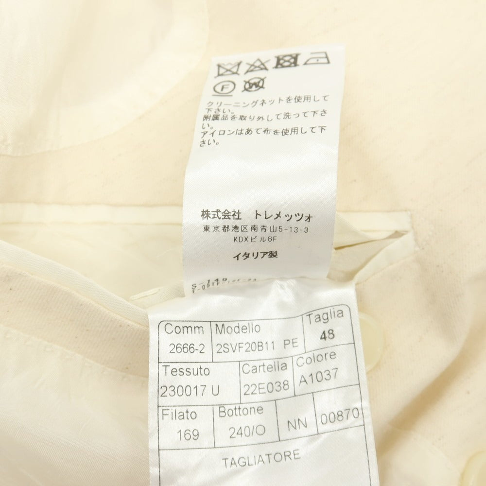 【中古】タリアトーレ TAGLIATORE コットンリネン 6B ダブルスーツ ナチュラル【サイズ48】【 状態ランクB 】【 メンズ 】